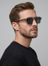 Herren Vintage Quadratische Sonnenbrillen Mit Dunklen Gläsern