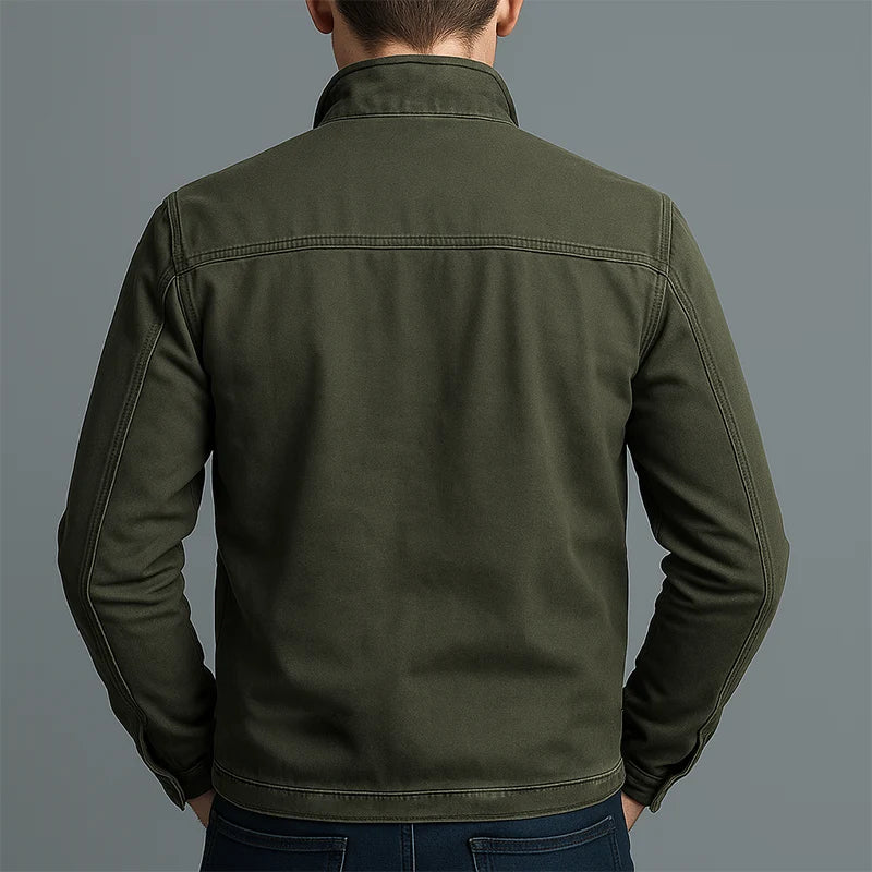 Herren Vintage Reißverschlussjacke mit Stehkragen