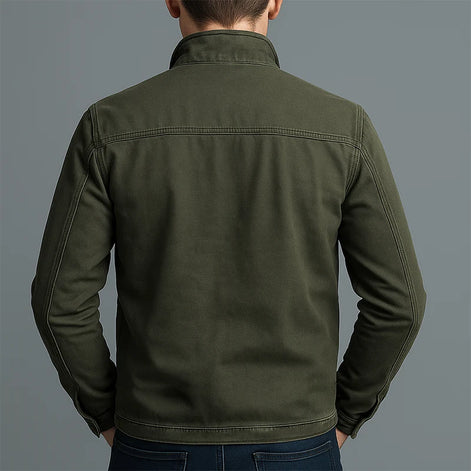 Herren Vintage Reißverschlussjacke mit Stehkragen