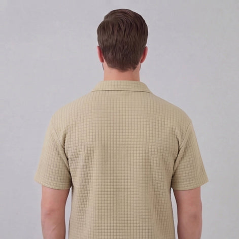 Herren Waffelstrick Kurzes Outfit Sommer Set