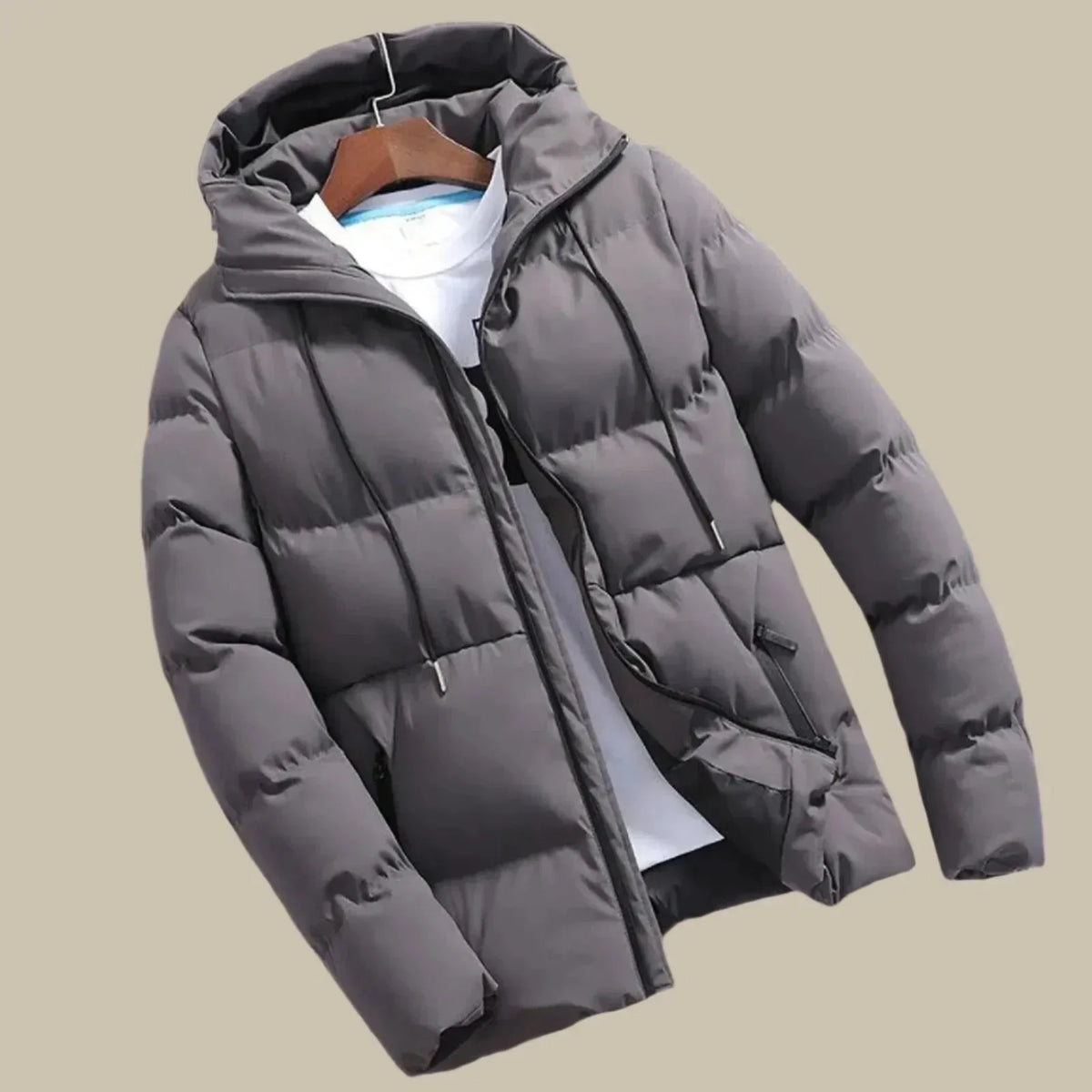 Herren Wasserdichte Steppjacke mit Kapuze