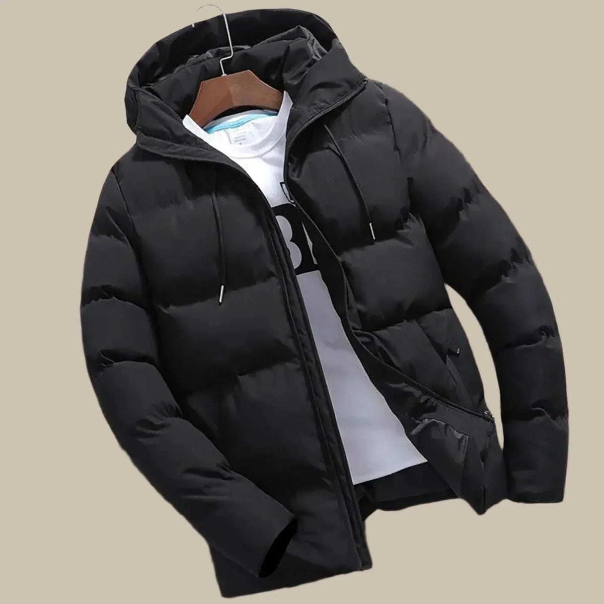 Herren Wasserdichte Steppjacke mit Kapuze
