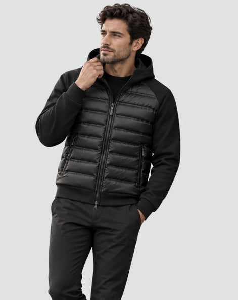 Herren Wattierte Winterjacke mit Kapuze für kalte Tage