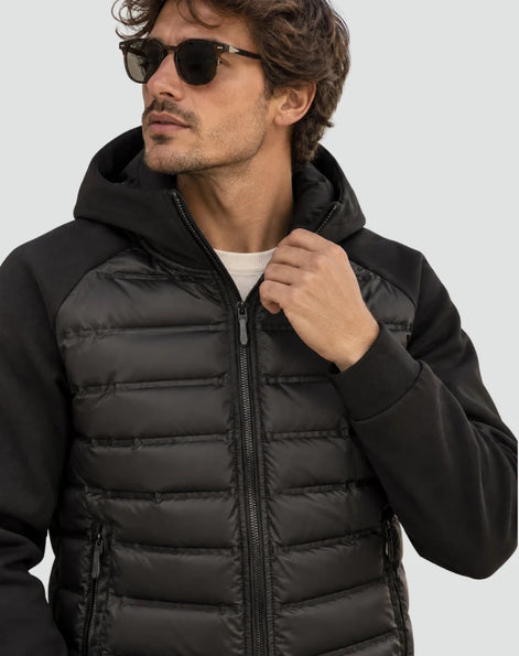 Herren Wattierte Winterjacke mit Kapuze für kalte Tage