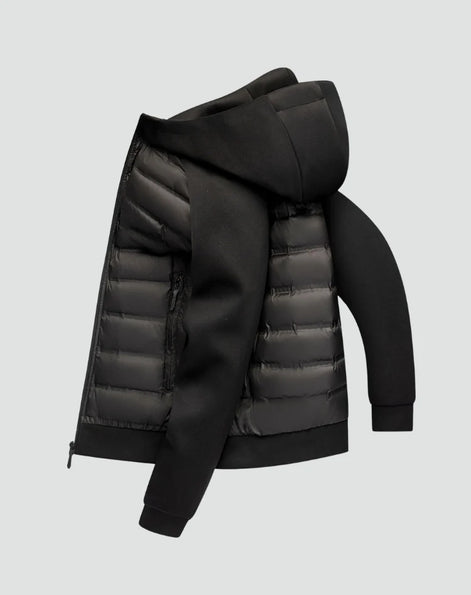Herren Wattierte Winterjacke mit Kapuze für kalte Tage
