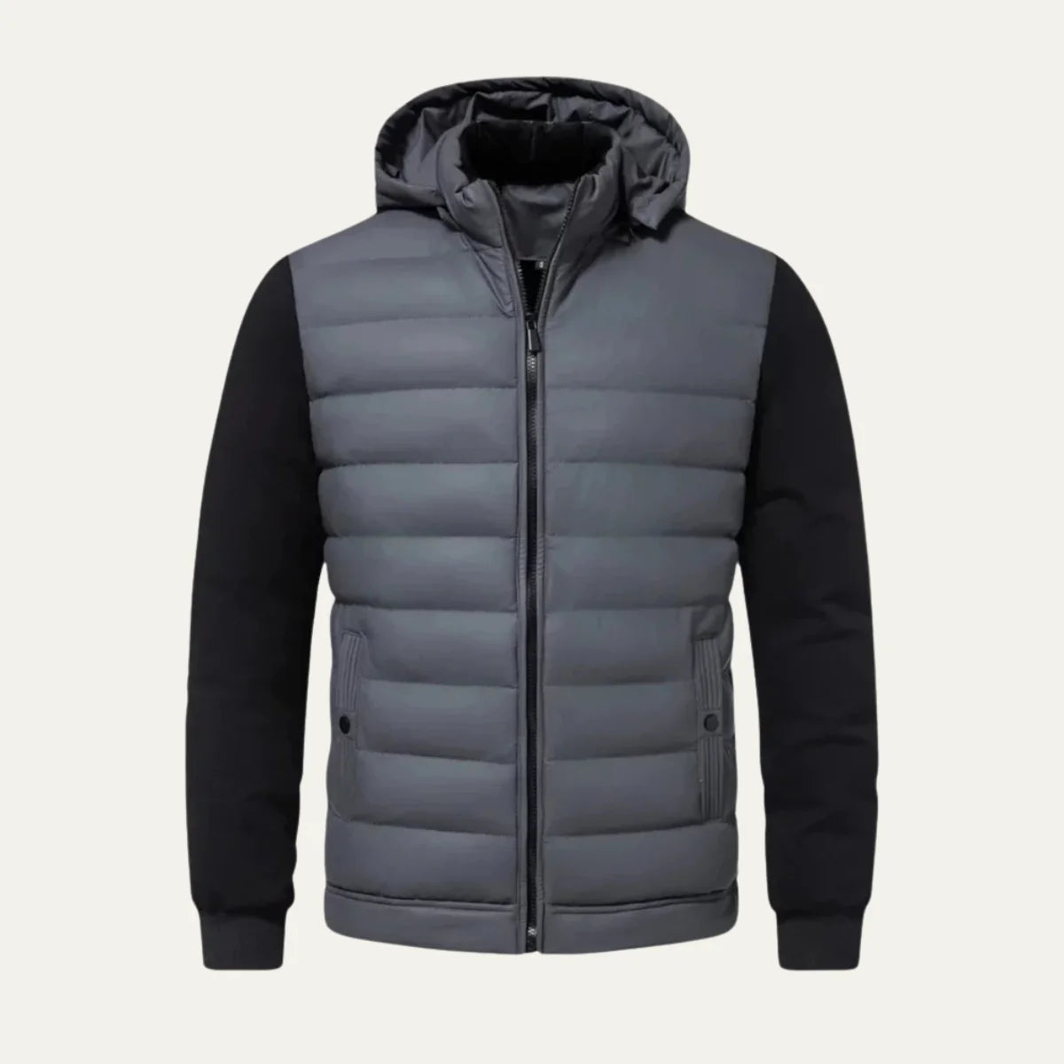 Herren Wattierte Winterjacke mit Kapuze für kalte Tage