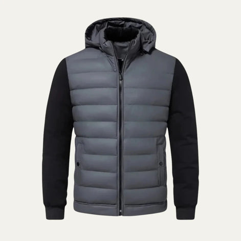 Herren Wattierte Winterjacke mit Kapuze für kalte Tage
