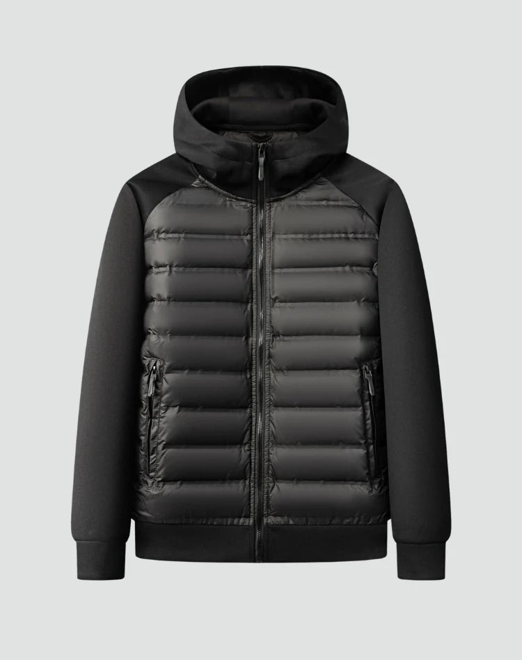 Herren Wattierte Winterjacke mit Kapuze für kalte Tage