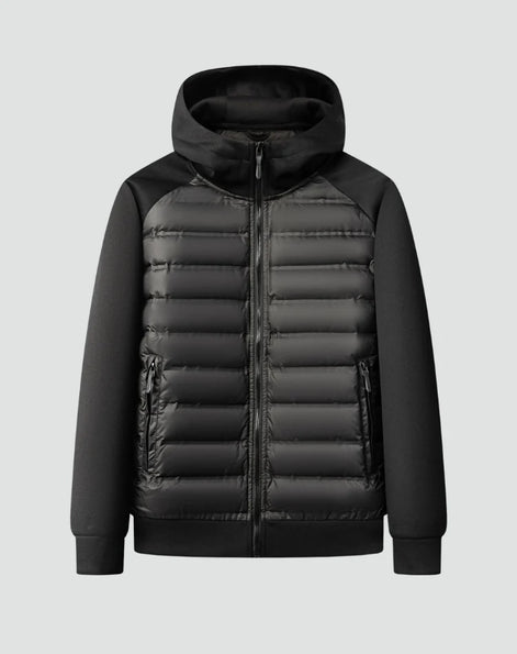 Herren Wattierte Winterjacke mit Kapuze für kalte Tage