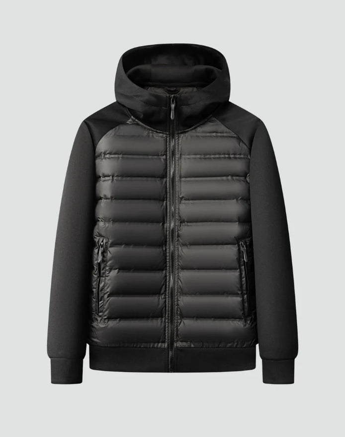 Herren Wattierte Winterjacke mit Kapuze für kalte Tage
