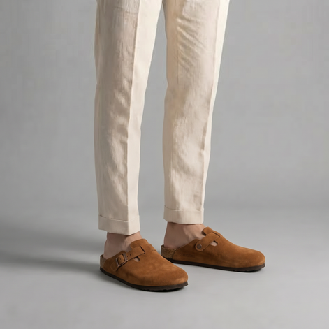 Herren Wildleder Clogs Stilvolle Komfort Loafer
