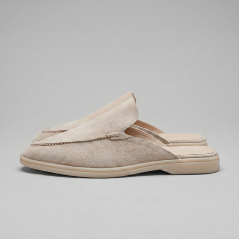 Herren Wildleder Loafer Mules ohne Fersenriemen