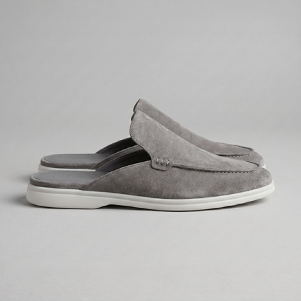 Herren Wildleder Loafer Mules ohne Fersenriemen