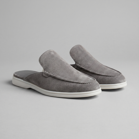 Herren Wildleder Loafer Mules ohne Fersenriemen