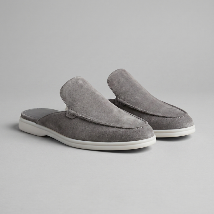 Herren Wildleder Loafer Mules ohne Fersenriemen