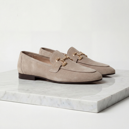 Herren Wildleder Loafers Mit Horsebit Detail