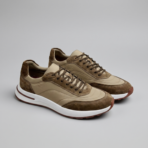 Herren Wildleder Panel Schnürschuhe
