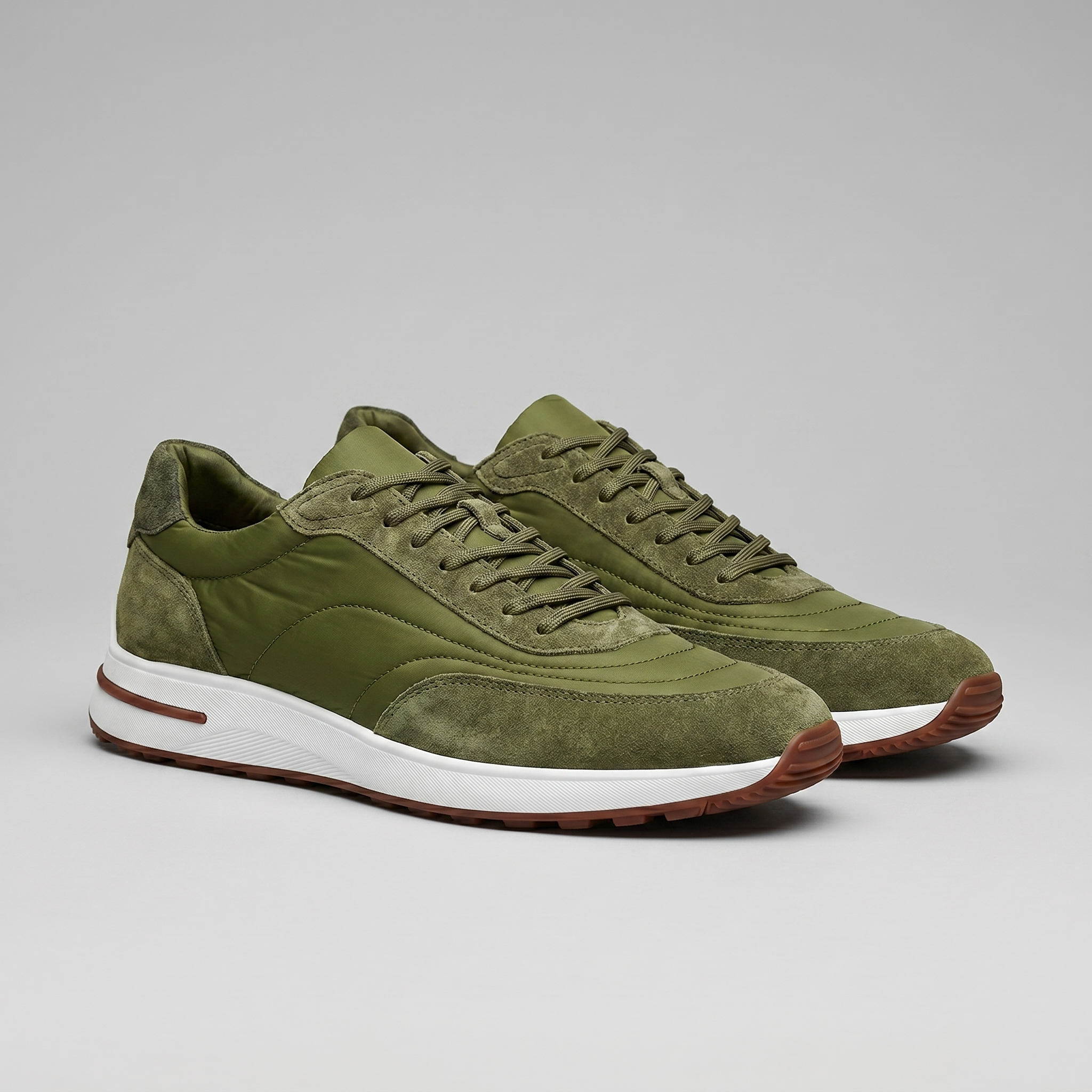 Herren Wildleder Panel Schnürschuhe