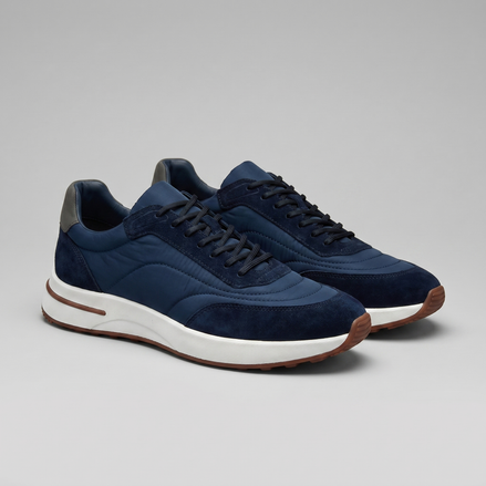 Herren Wildleder Panel Schnürschuhe