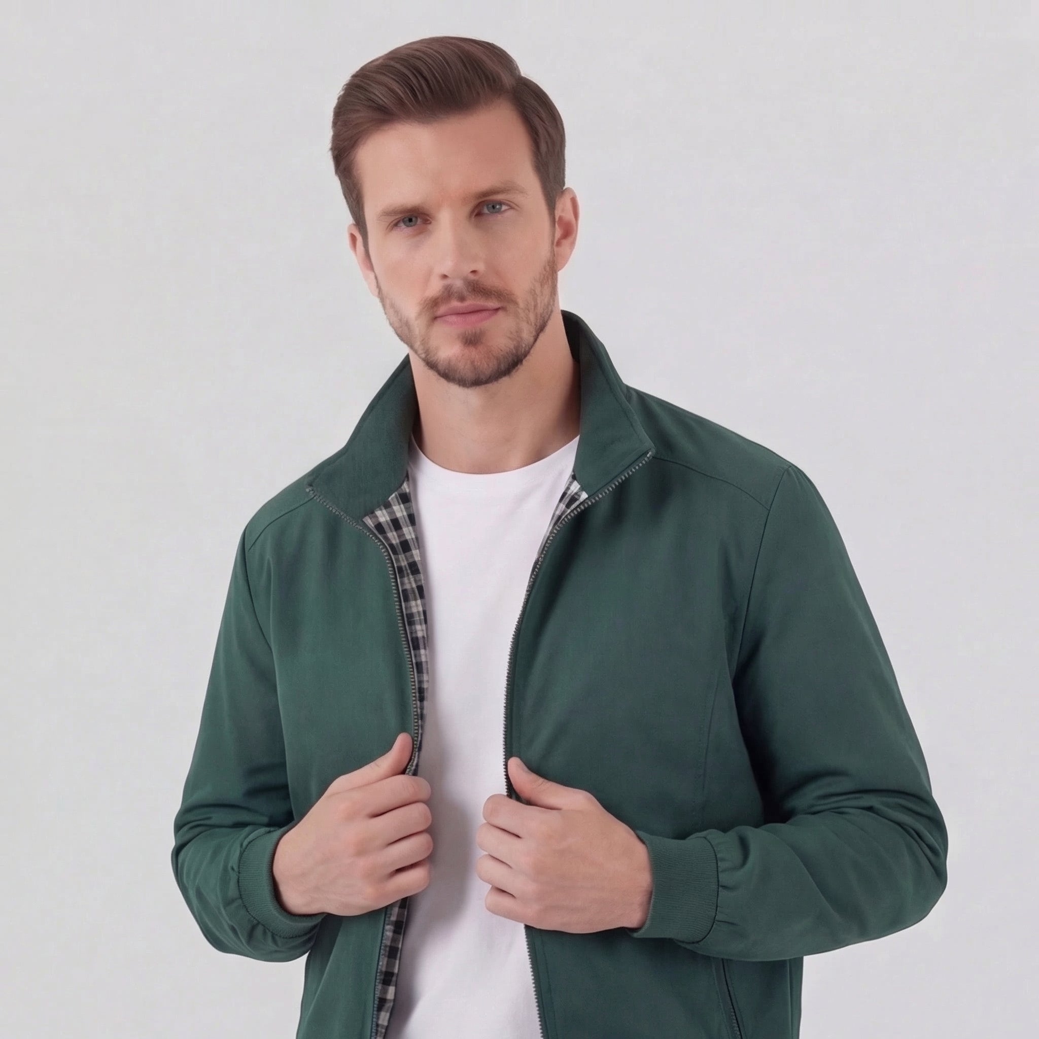 Herren Winddichte Hochkragenjacke Windschutz