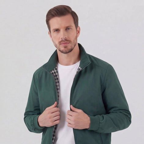 Herren Winddichte Hochkragenjacke Windschutz