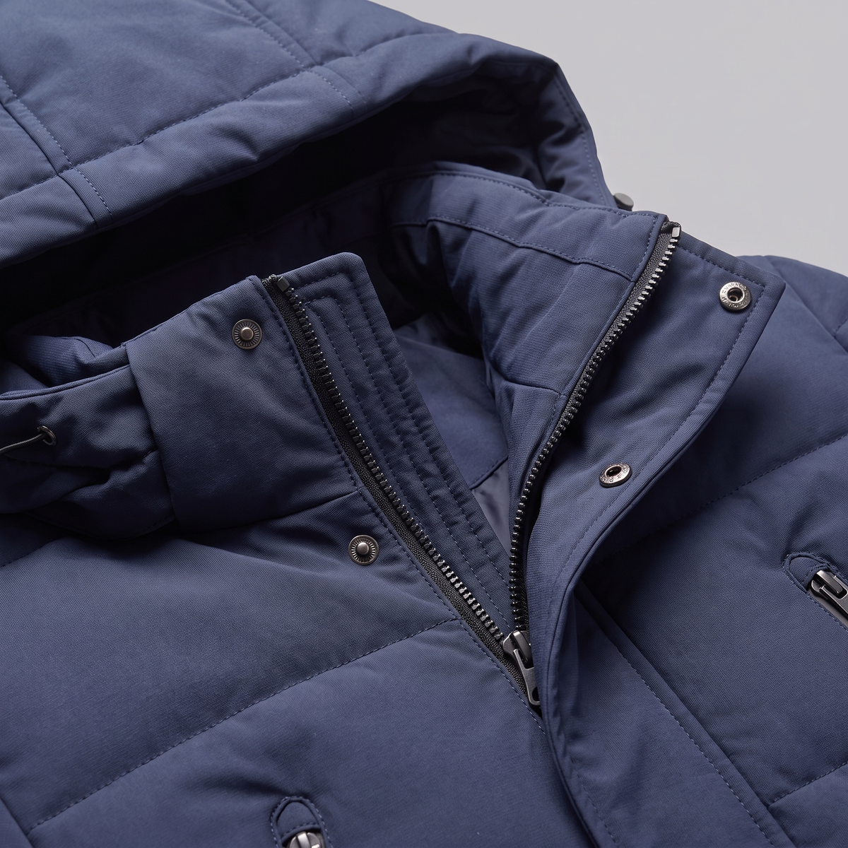 Herren Winddichte Wattierte Parka-Jacke