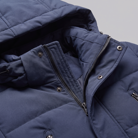 Herren Winddichte Wattierte Parka-Jacke