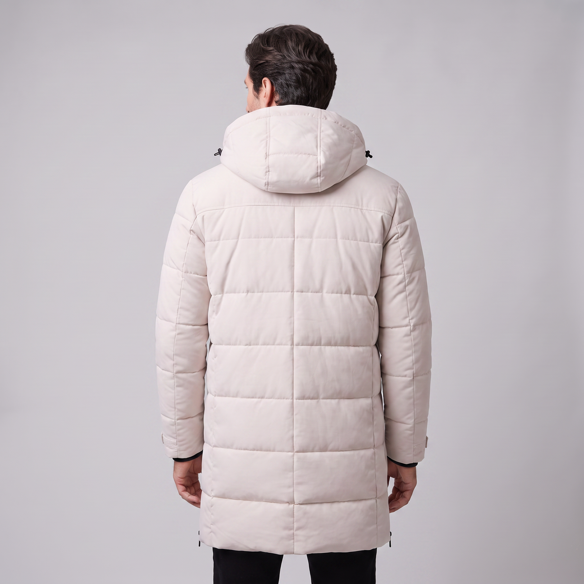 Herren Winddichte Wattierte Parka-Jacke