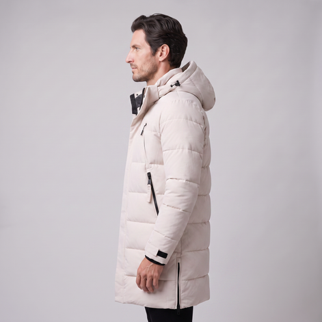 Herren Winddichte Wattierte Parka-Jacke