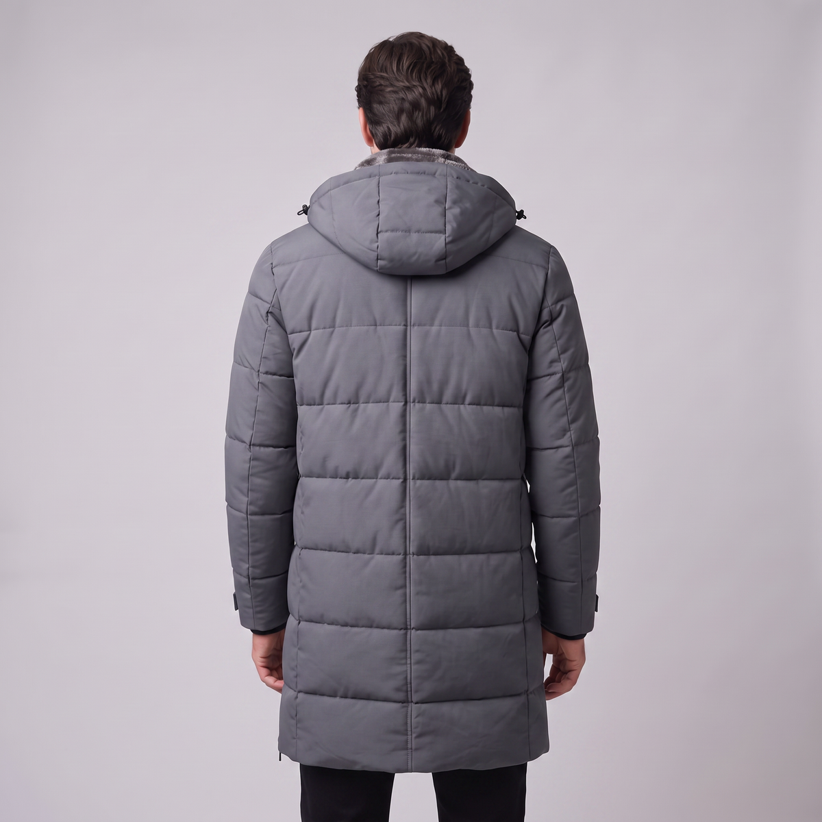 Herren Winddichte Wattierte Parka-Jacke