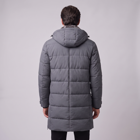 Herren Winddichte Wattierte Parka-Jacke