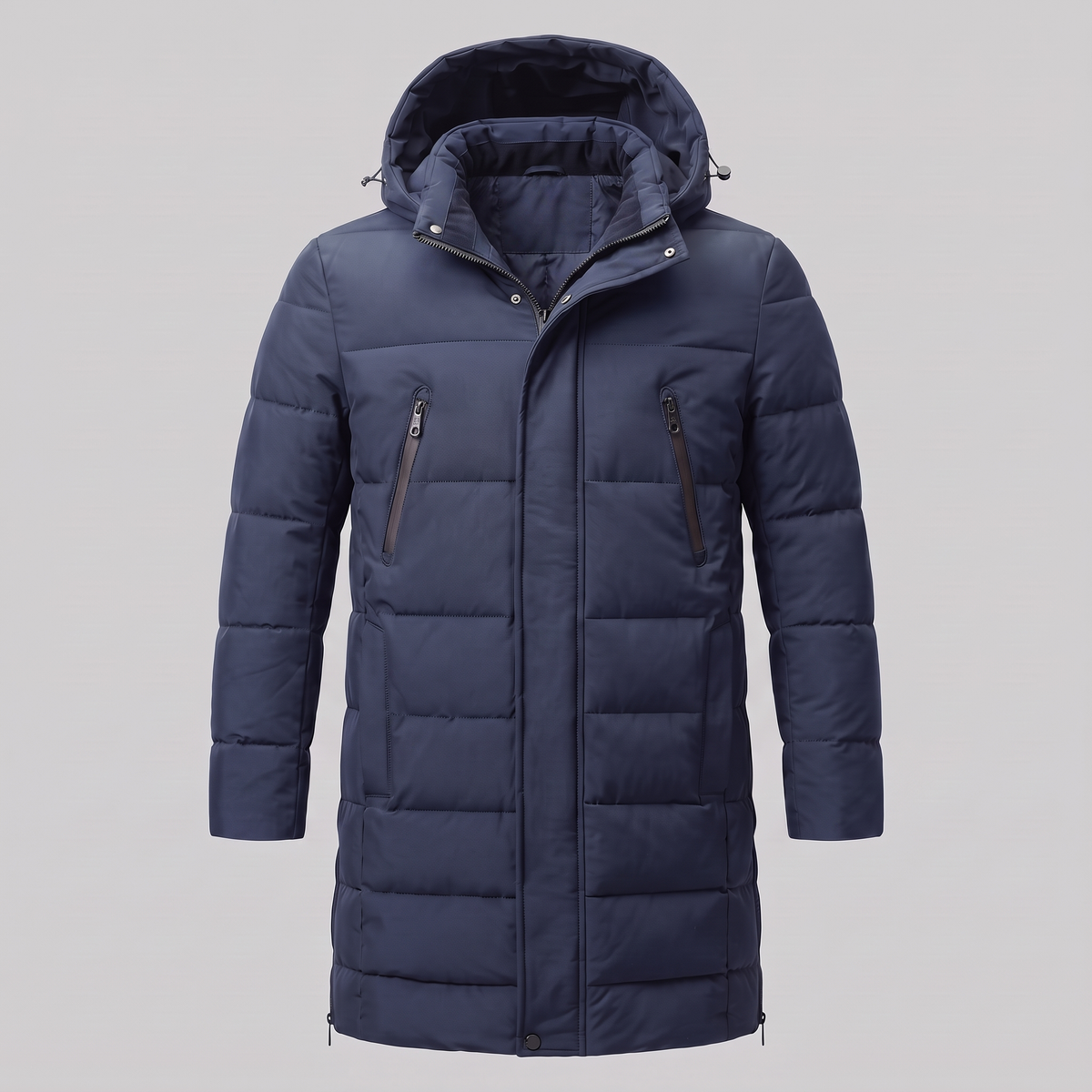 Herren Winddichte Wattierte Parka-Jacke
