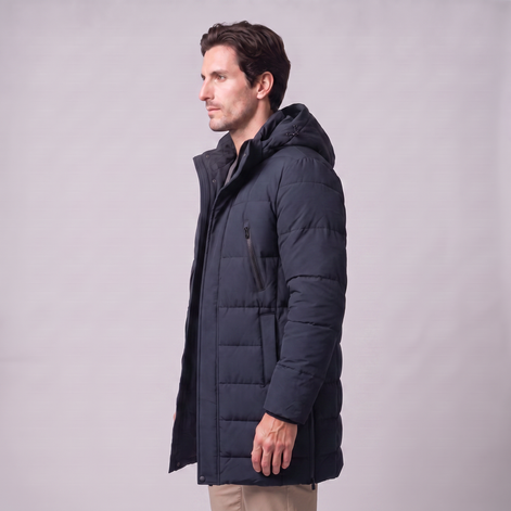 Herren Winddichte Wattierte Parka-Jacke