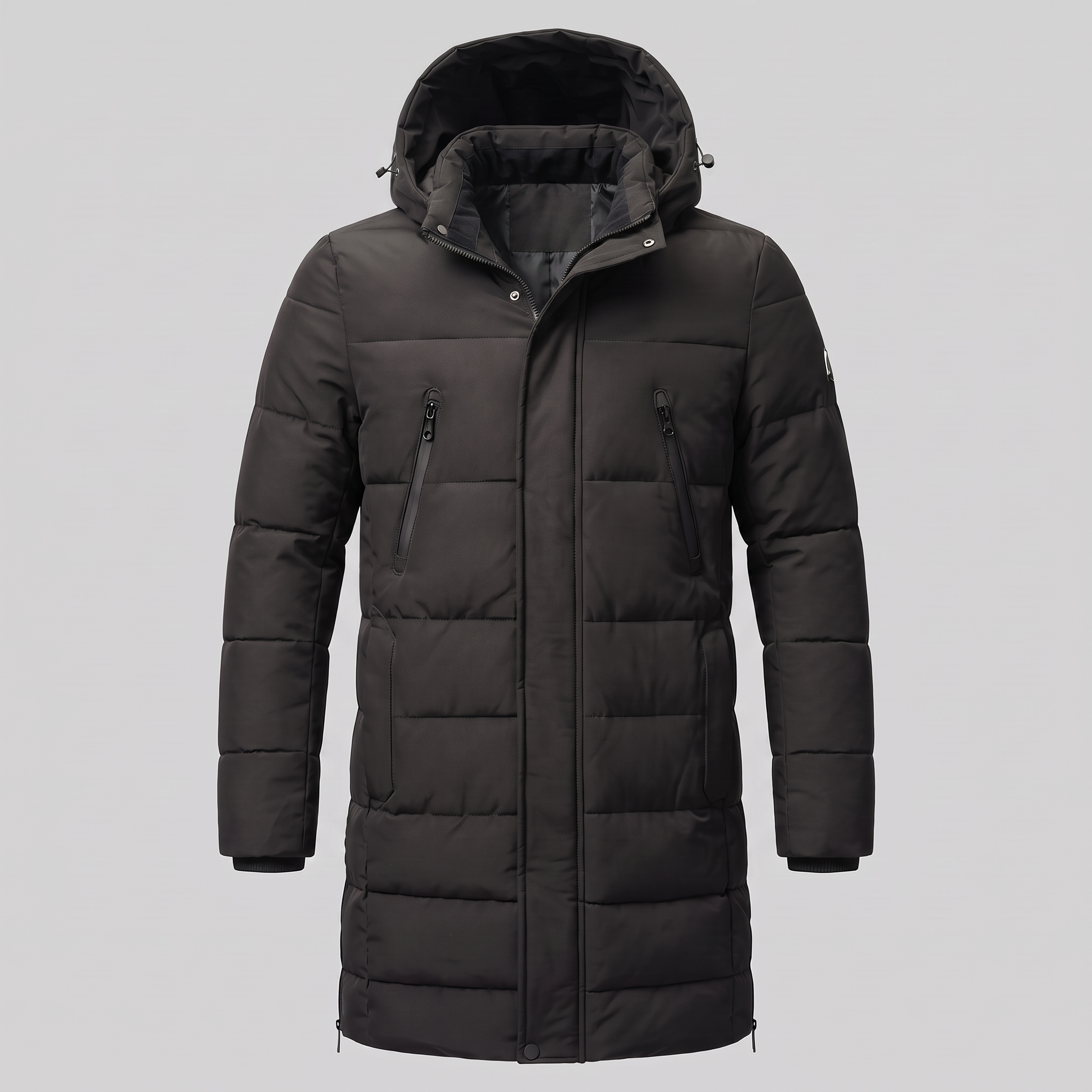 Herren Winddichte Wattierte Parka-Jacke