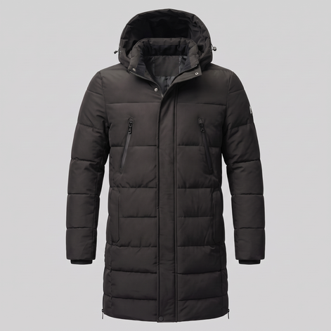 Herren Winddichte Wattierte Parka-Jacke