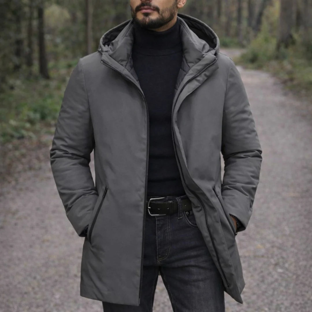 Herren Wintermantel mit Kapuze wetterfest