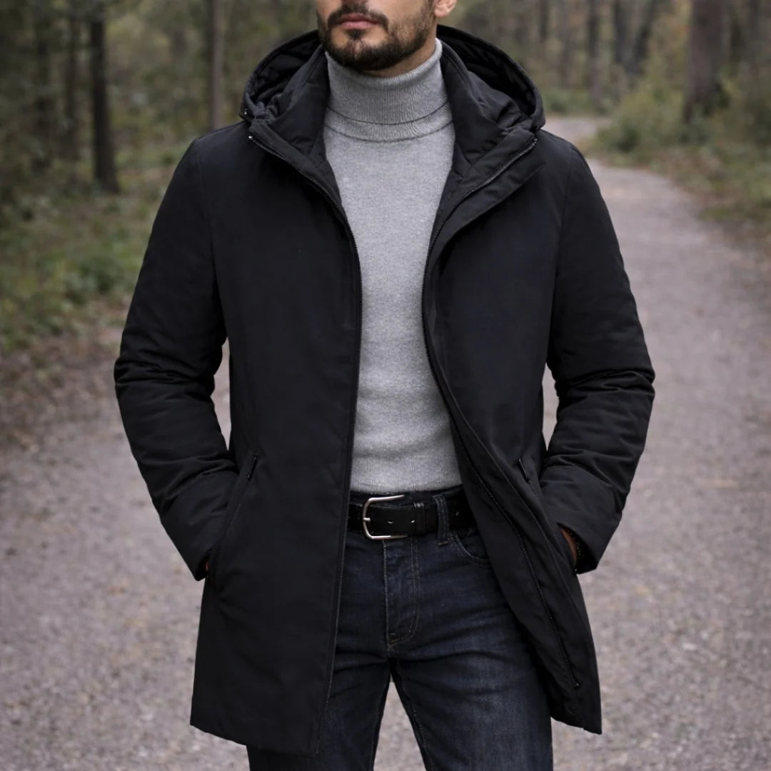 Herren Wintermantel mit Kapuze wetterfest