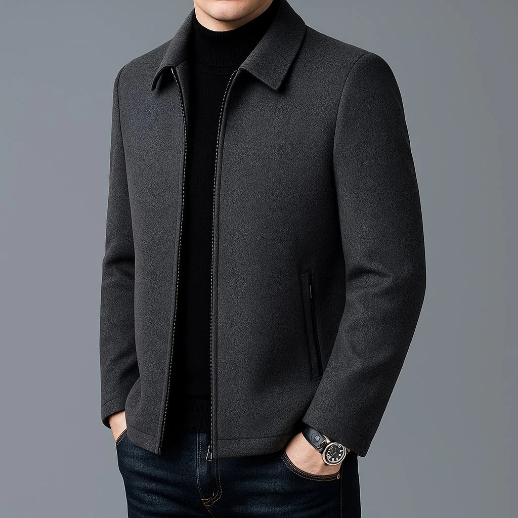 Herren Wolljacke Taillierte Herbstjacke