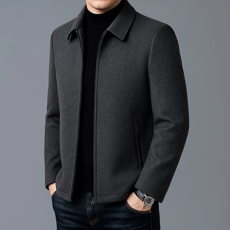 Herren Wolljacke Taillierte Herbstjacke