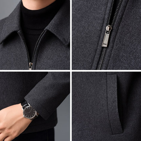 Herren Wolljacke Taillierte Herbstjacke