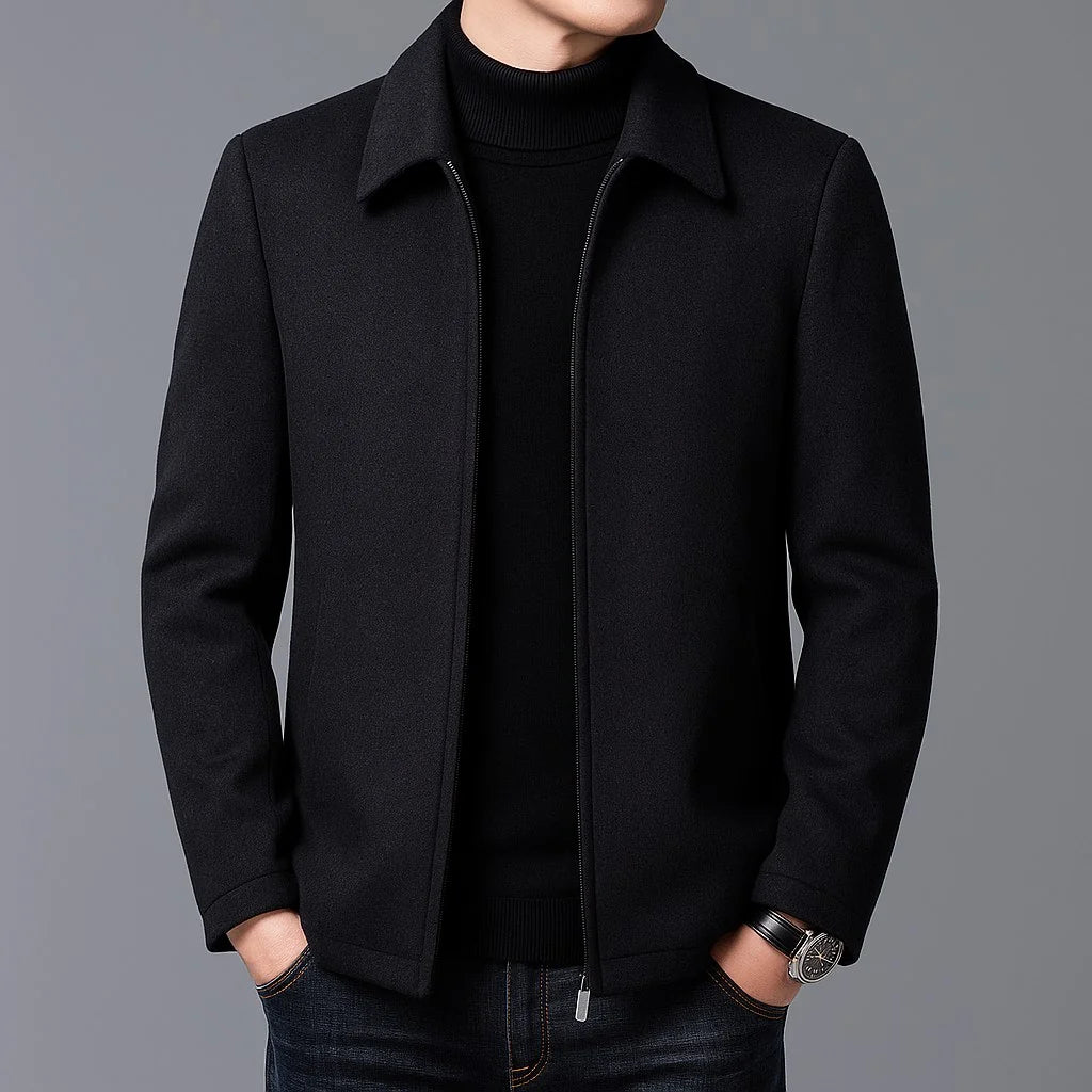 Herren Wolljacke Taillierte Herbstjacke