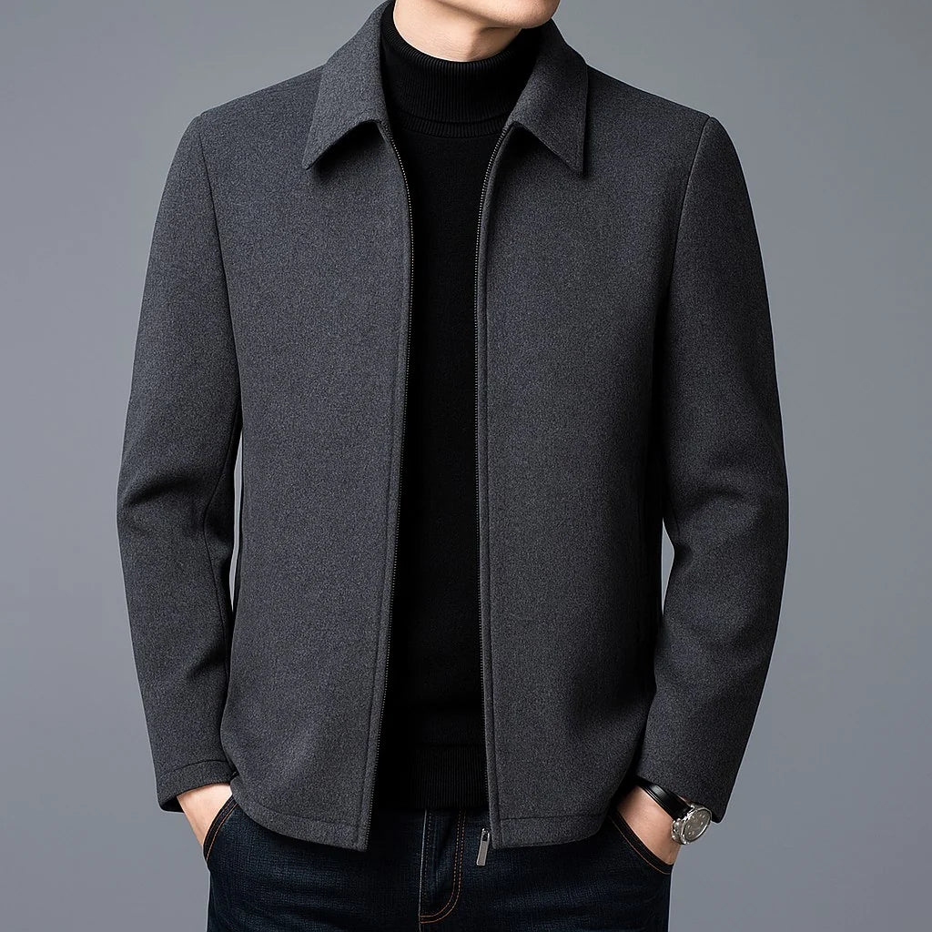 Herren Wolljacke Taillierte Herbstjacke