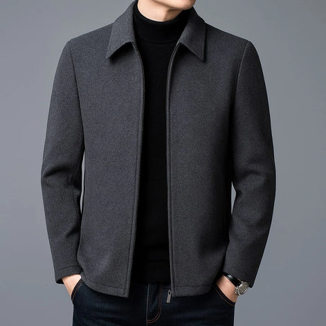 Herren Wolljacke Taillierte Herbstjacke