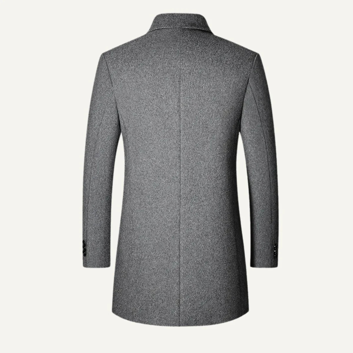 Herren Wollmischmantel Tailliert Langer Schnitt