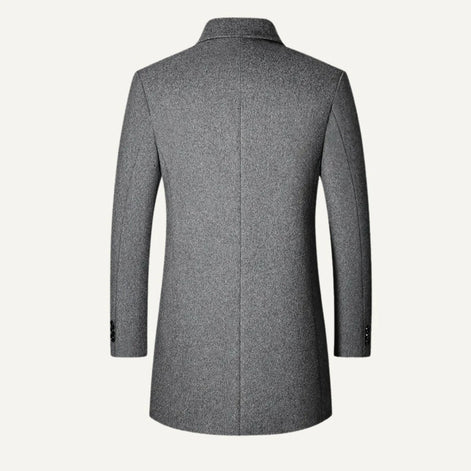 Herren Wollmischmantel Tailliert Langer Schnitt
