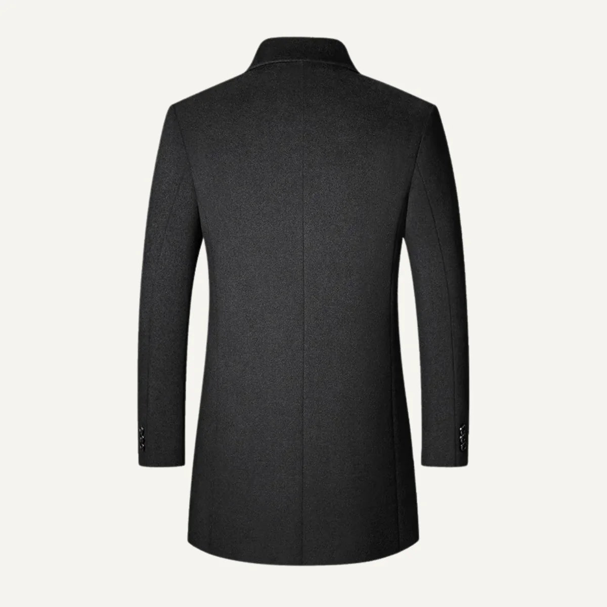 Herren Wollmischmantel Tailliert Langer Schnitt