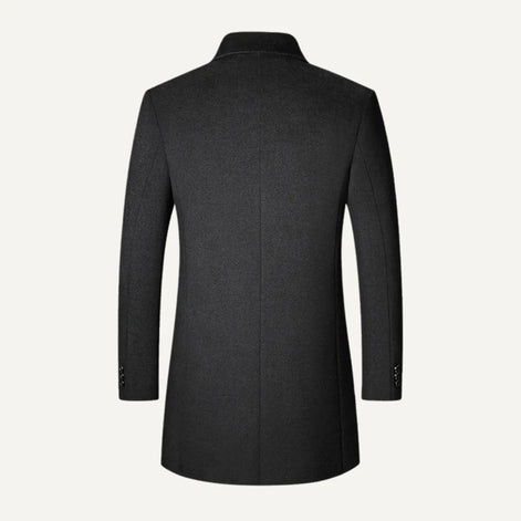 Herren Wollmischmantel Tailliert Langer Schnitt