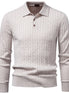 Herren Wollpullover mit Umlegekragen Langarm für Herbst-Winter