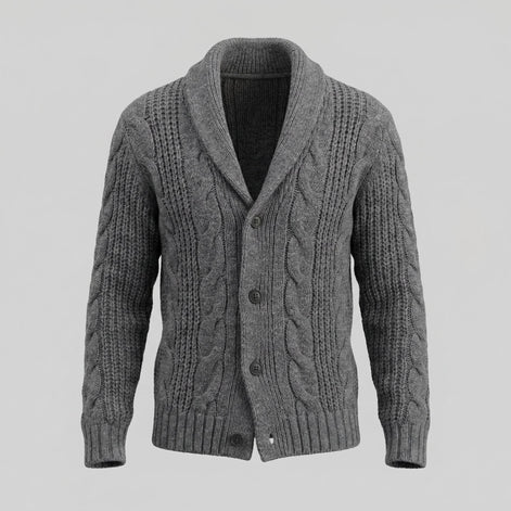 Herren Wollstrickcardigan