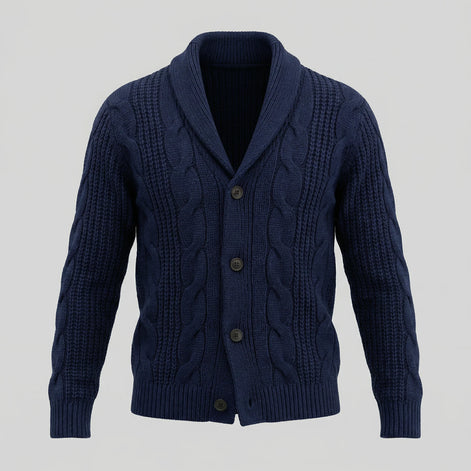 Herren Wollstrickjacke für Komfort und Stil